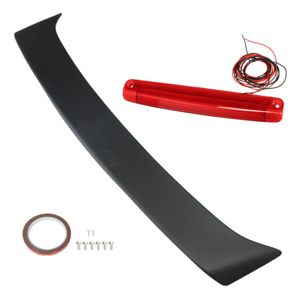 Findmall Rear Spoiler Wing with Led Third Brake Light Plastic Replacement for 2009 2010 2011 2012 2013 Corolla Factory Style