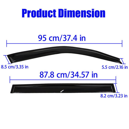 Findmall Side Window Visor Vent Rain Guard Deflector Replacement for 2001-2007 Toyota Highlander
