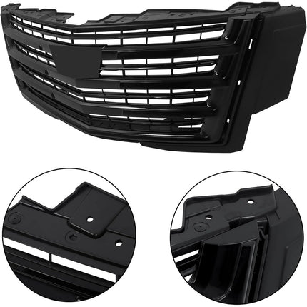Findmall Glossy Black Front Upper Bumper Grille Replacement for Escalade and Escalade ESV 2016-2020