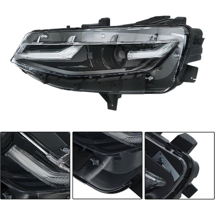Findmall Driver Side Headlights Assembly Replacement for Camaro LS/LT 2019-2024 Housing Black Lamp LH 1PC 84756145