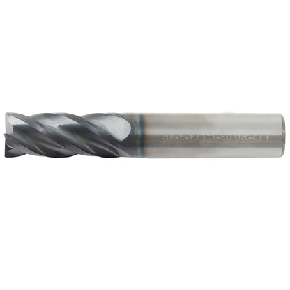 findmall Helix Speed End Mill 1/2 Diameter 4 Flute 0.03 Rounded 3 Length Fit for CNC Spiral Router Bit