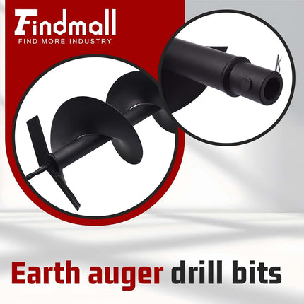 findmall Earth Auger Drill Bits 4" 6" 8" for Gaseous Fluid Powered Post Fence Hole Digger