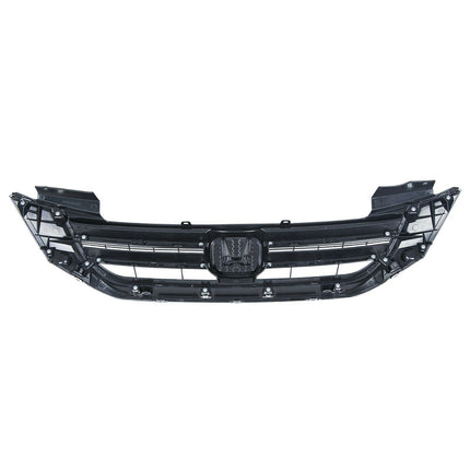 Findmall Front Bumper Grille Black and Chrome Straight Trim Replacement for Honda Accord 2013-2015