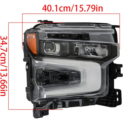 Findmall Passenger Side Headlights Assembly with DRL Replacement for Silverado 1500 ZR2 2022-2024 Housing Black Lamp RH 1PC 85594438