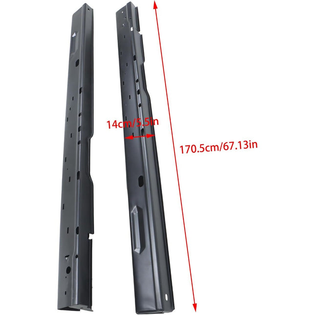 Findmall Outer Rocker Panel Pair for 1993-2011 Ford Ranger 2-Door Extended Cab, Black