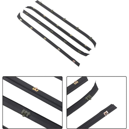 Findmall Window Sweep & Run Channel Weatherstrip Kit for Chevrolet K5 Blazer, 6-Piece