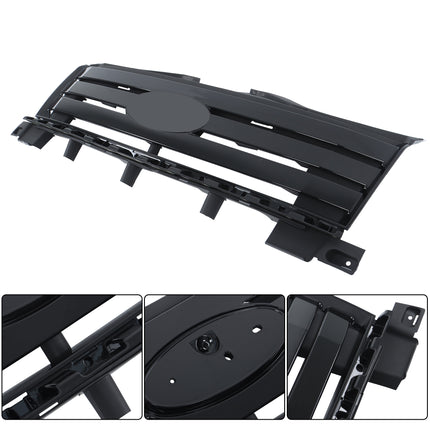 Findmall Front Grille Upper Glossy Black Replacement for Edge Sport Utility 4-Door 2007-2010