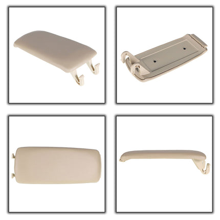 Findmall Leather Armrest Center Box Console Lid Cover Beige Thin Legs Replacement for 1999-2005 A6 C5 Car 2005-2008 A4 B7 Travel Version