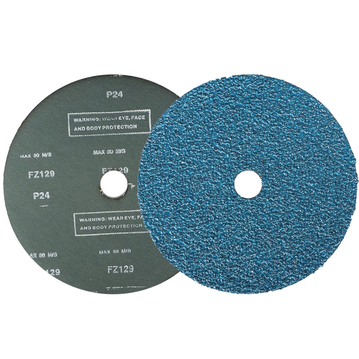 findmall Abrasives 25Pcs Fiber Disc 7 Inch Zirconia Resin Fiber Grinding and Sanding Discs 7/8 Inch Center Hole 24 Grit