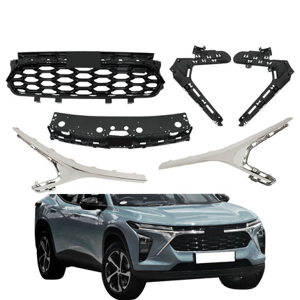 Findmall Front Upper Bumper Grille and Frame Trim Cover Kit Replacement for Trax 2023-2024