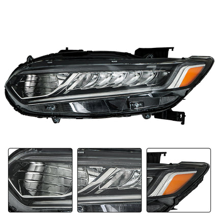 Findmall Headlight Assembly for 2018–2020 Honda Accord Front Left Driver Side, Replaces 33150-TVA-A01