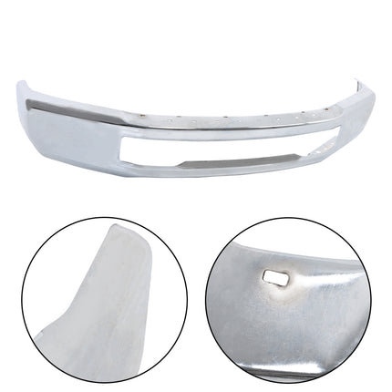 Findmall Chrome Steel Front Bumper Face Bar without Fog Light or Side Cover Holes Replacement for 2017-2019 Ford F-250 and F-350 Super Duty, HC3Z-17757-C, FO1002439