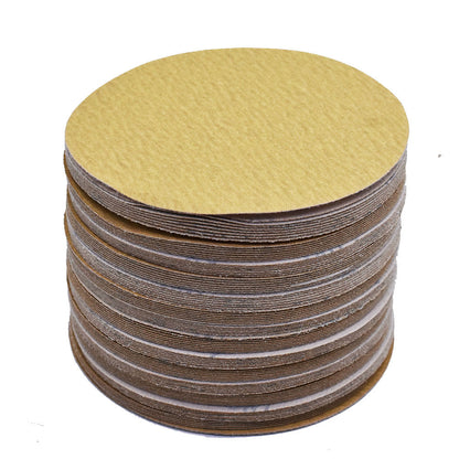 findmall Hook Loop Pads Sanding Disc 6-Inch NO-Hole 100Pcs Aluminum Oxide Round Flocking Sandpaper Fit for Sanding Grinder Polishing Accessories (60 80 120 180 240 320) Grit