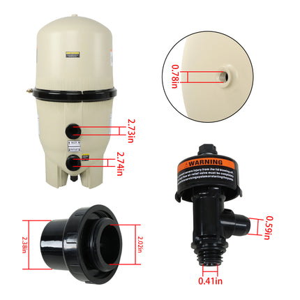 Findmall 160301 Pool Filter Pump Cartridge Replacement for EC-160301 420 sq. ft. Cartridge Pool Filter