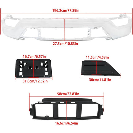 Findmall 5Pcs Front Bumper Face Bar Replacement for 2021‑2023 F150, Without Sensor Holes