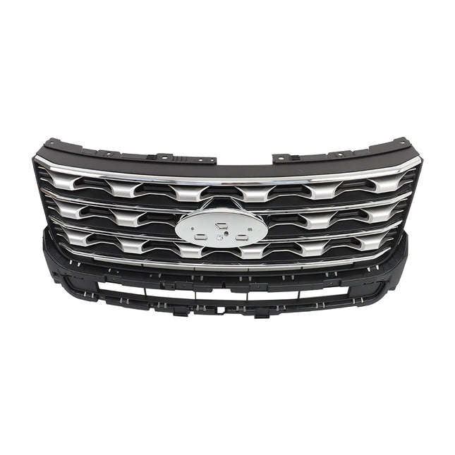 Findmall Silver Mesh Front Upper Grille Replacement for Explorer 2016-2017 FB5Z8200AC