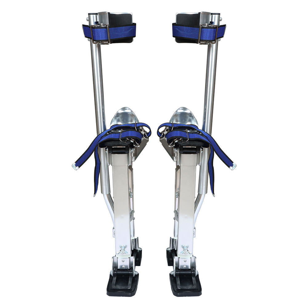 findmall 18-30 Inch Drywall Stilts Grade Adjustable Aluminum Tool Stilt for Painting or Cleaning - Silver