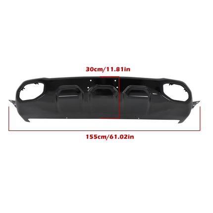 Findmall Front Bumper Face Bar Lower Skid Plate Valance for 2019‑2024 Ram 1500, Black, Plastic