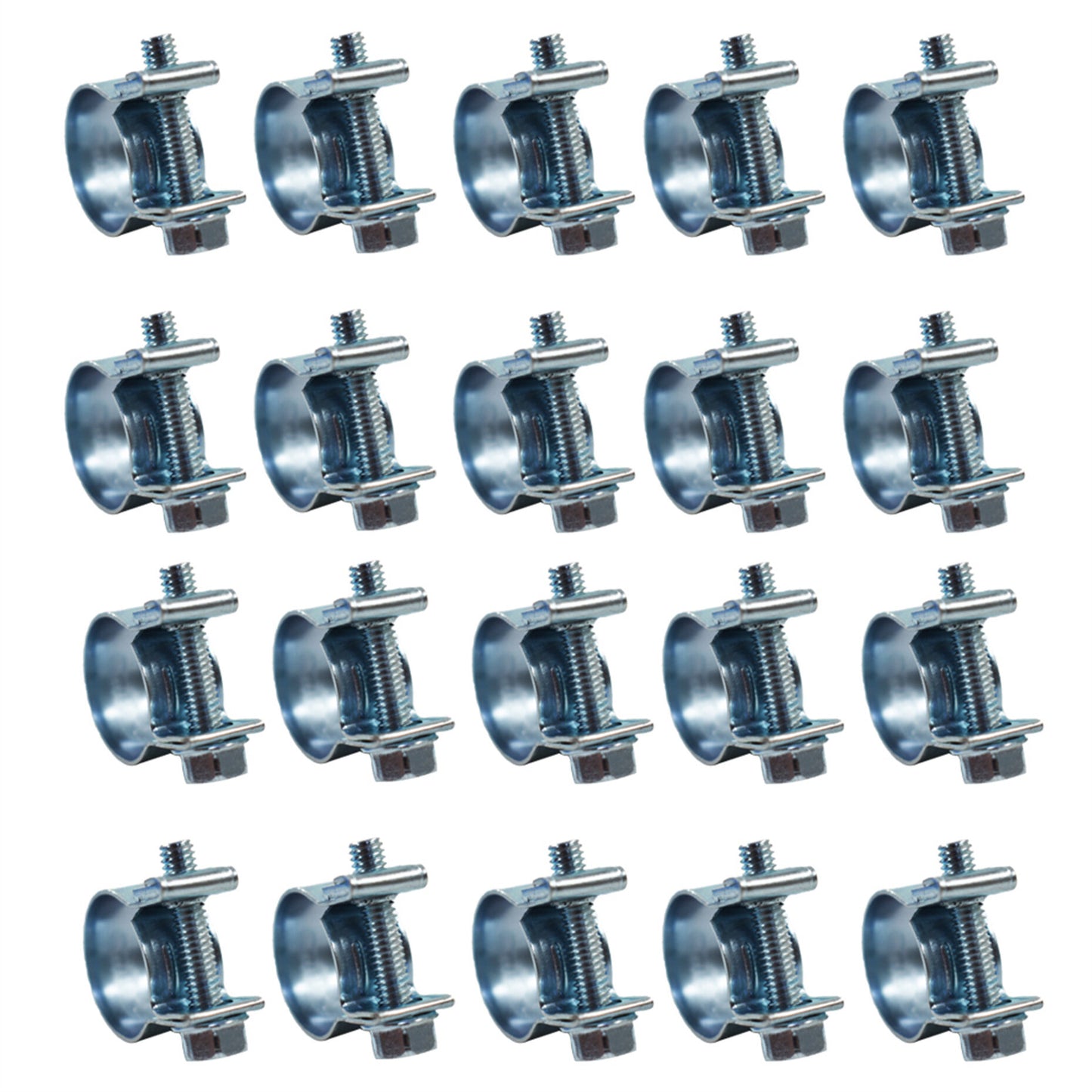 20 Pcs 5/16" Hose Clamps 1/2" - 9/16" Dia Clip Hose Kit for Automotive Agriculture Plant and Construction