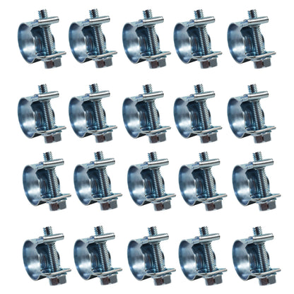 20 Pcs 5/16" Hose Clamps 1/2" - 9/16" Dia Clip Hose Kit for Automotive Agriculture Plant and Construction