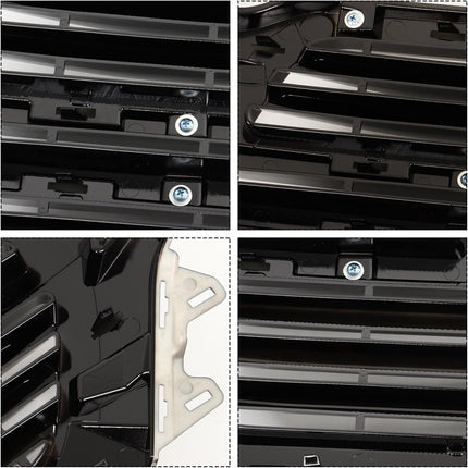 Findmall Front Bumper Mesh Grille Assembly Bright Black Frame without Mesh Base Replacement for R-a-m 1500 2019-2022