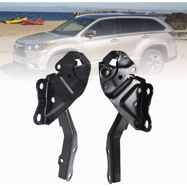 Findmall 2PCS Set Front Hood Hinge Replacement for 2008 2009 2010 2011 2012 2013 Highlander TO1236184 TO1236183