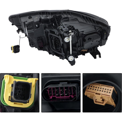 Findmall Passenger Side Headlights Assembly with DRL Replacement for A6 S6 2016-2018 Housing Black Lamp RH 1PC 4G0941774K