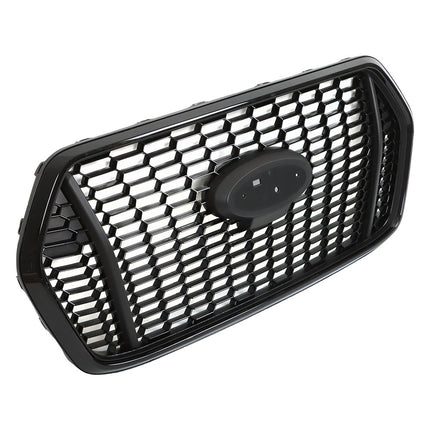 Findmall Front Grille Upper Glossy Black Honeycomb Style Replacement for Transit T150 T250 T350 2020-2022