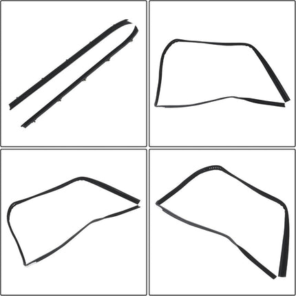 Findmall Window Sweep & Run Channel Weatherstrip Kit for 1981-1986 K3500, 6-Piece