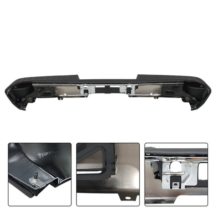 Findmall Chrome Rear Step Bumper Assembly for 2014-2018 Chevrolet Silverado 1500 and GMC Sierra 1500
