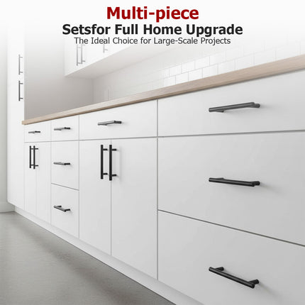 findmall 5" Brushed Nickel Cabinet Handles – Stainless Steel Drawer Pulls with 3" Hole Center for Kitchen Cabinets & Cupboards