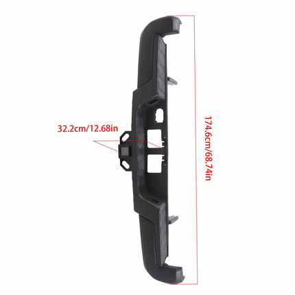 Findmall Black Rear Step Bumper for 2016-2023 Toyota Tacoma, TO1103128