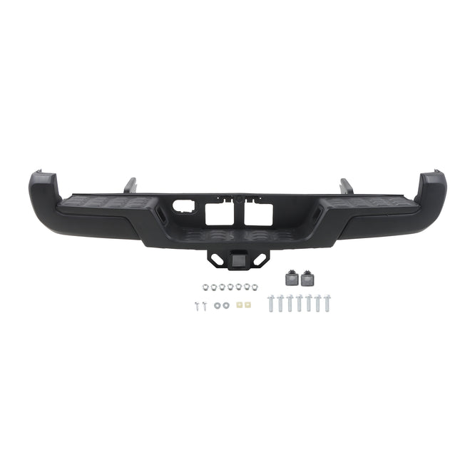 Findmall Black Rear Step Bumper for 2016-2023 Toyota Tacoma, TO1103128