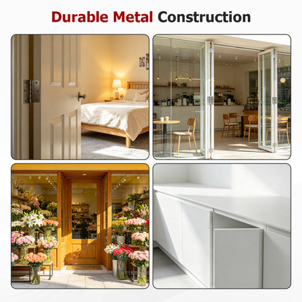 findmall 3.5 Inch Door Hinges- Oil Rubbed Bronze, 5/8" Radius Corners, Heavy Duty Hinges for Interior & Exterior Doors