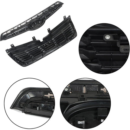 Findmall Front Upper Grille Assembly for 2019-2021 Subaru Forester, Black with Chrome Trim
