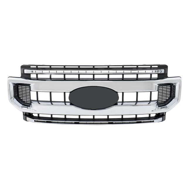Findmall Chrome Two-Bar Front Upper Bumper Grille Replacement for F-250 and F-350 XL and XLT Style 2020-2022 1KPFD1211128 LC3Z8200BA