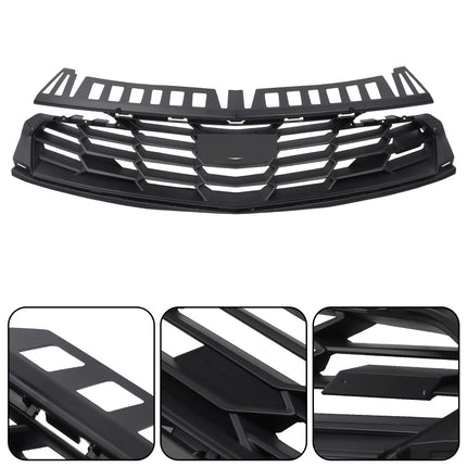 Findmall 2-Piece Black Front Upper and Lower Bumper Grille Set Replacement for Camaro RS 2019-2024 84112274 84112283