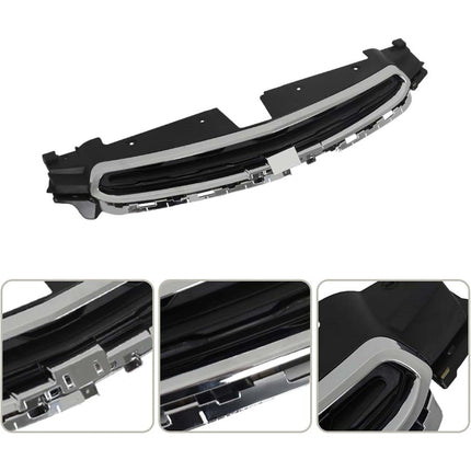 Findmall 2-Piece Chrome Front Upper and Lower Grille Set Replacement for Cruze 2015
