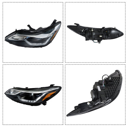 Findmall Headlight Headlamp Assembly Driver Side Left LH Replacement for Cruze 2016 2017 2018 2019 Replacement for GM2502429 84106694