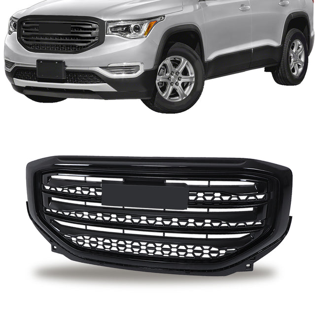 Findmall Glossy Black Front Upper Bumper Grille Replacement for Acadia 2017-2019