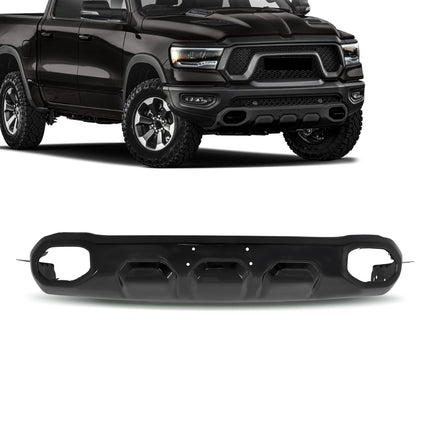 Findmall Front Bumper Face Bar Lower Skid Plate Valance for 2019‑2024 Ram 1500, Black, Plastic