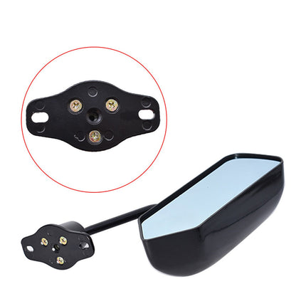 Findmall 2PCS Side Rearview Wing Mirrors F1 Style Universal Racing Glass Black