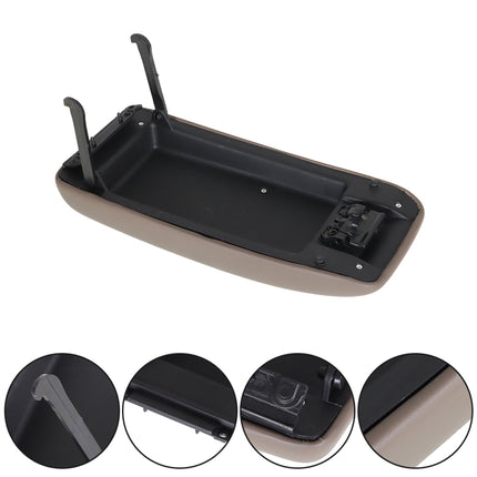 Findmall Oak Tan Leather Center Console Lid & Latch Replacement for 1995-2000 Tacoma 1996-1998 4Runner 5890535040E0