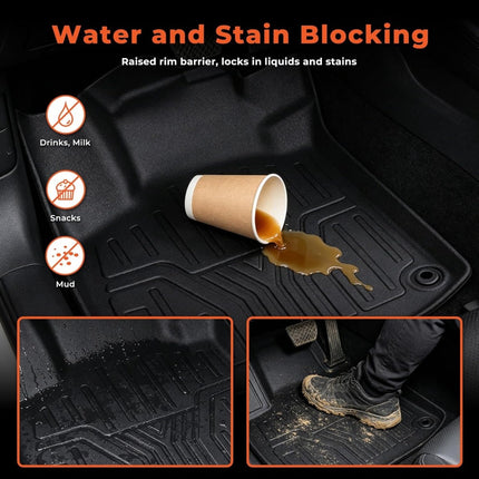 Findmall 3PCS Floor Mats Liner Black TPE Replacement for Accord 2018-2022