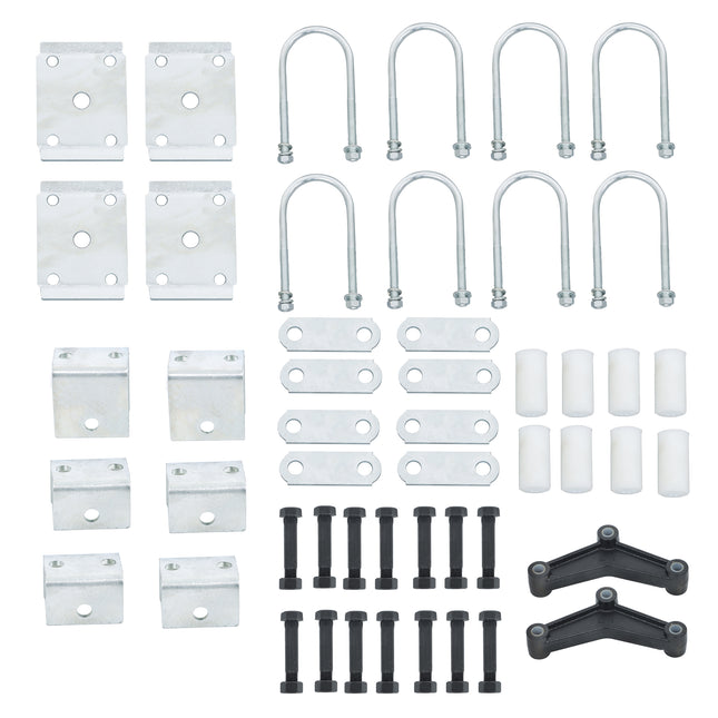 Findmall 4-Spring 6-Leaf Double-Eye Trailer Suspension Kit, 3,500 lb per Spring with Equalizers and U-Bolts