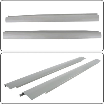 Findmall Slip-On Rocker Panel Pair for 2006-2010 Volkswagen Jetta, Silver