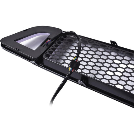 Findmall Front Upper Honeycomb Grille with DRL Lights for 2013-2014 Ford Mustang, Black