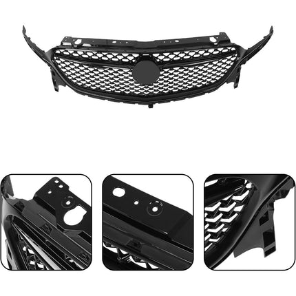 Findmall Glossy Black Honeycomb Front Bumper Radiator Grille Replacement for Enclave 2018-2021 84739634
