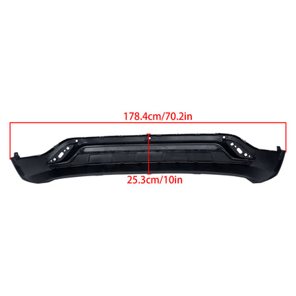 Findmall Rear Lower Bumper Cover with Valance for 2024-2025 Chevrolet Trax, Sensor Holes, Primed
