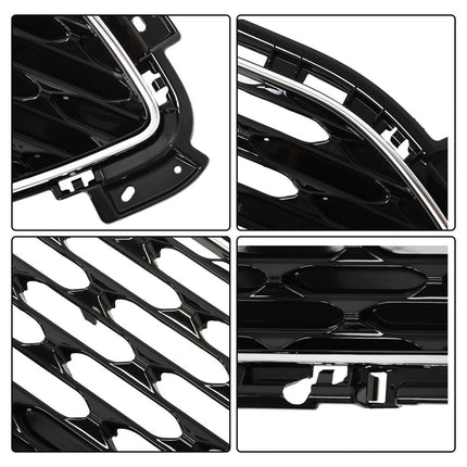 Findmall Glossy Black Front Grille with Chrome Perimeter Frame Replacement for Escape 2020-2022